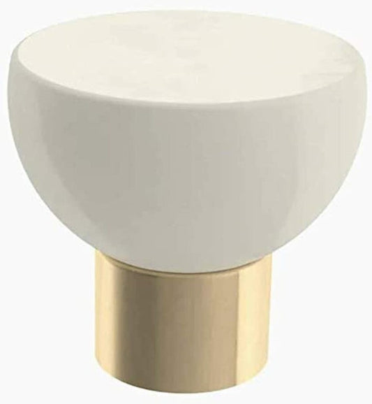 24 Pack - Brainerd® P37423W-CZI-CP Ceramic Round Cabinet Knob, 1-5/16 inch, Champagne Bronze and Ivory