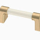24 Pack - Brainerd® P37424W-CZI-CP Modern Ceramic Rectangular Handle Cabinet Pull, 3 inch, Champagne Bronze and Ivory
